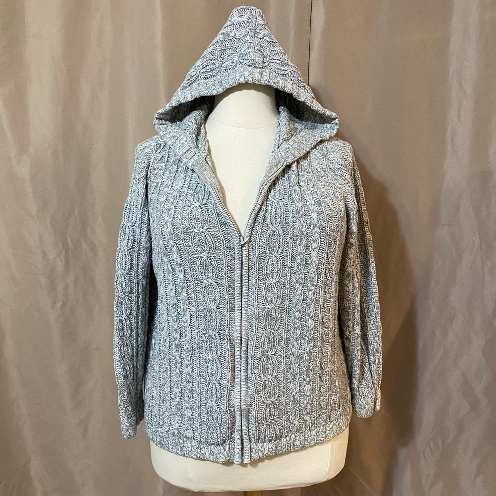 Venezia 22/24 Gray Zip Up Hooded Cardigan